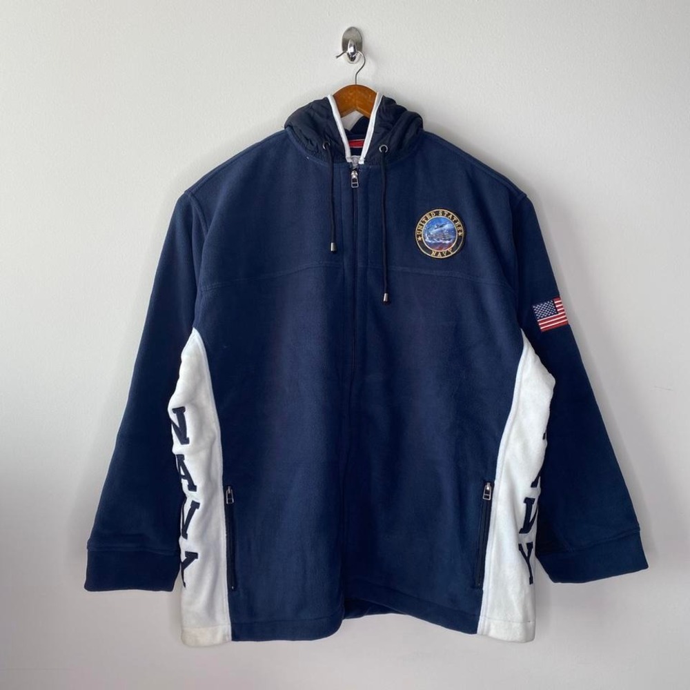 Navy bradford exchange fleece‎ jacket